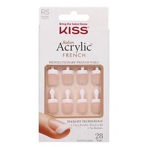 Kiss Salon Acrylic French - Power Play - 28 Count